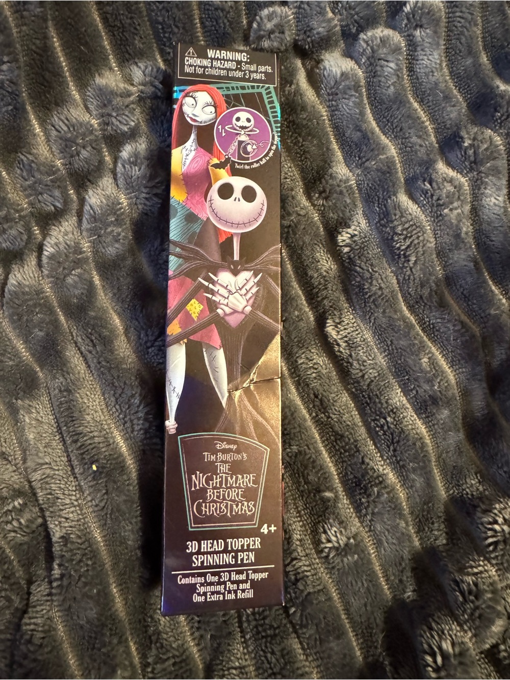 The Nightmare Before Christmas 3D Head Topper Spinning Pen - Black/Purple